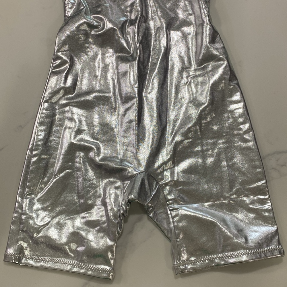 Skims Metallic Swim Cycle Suit - Picture 6 of 9